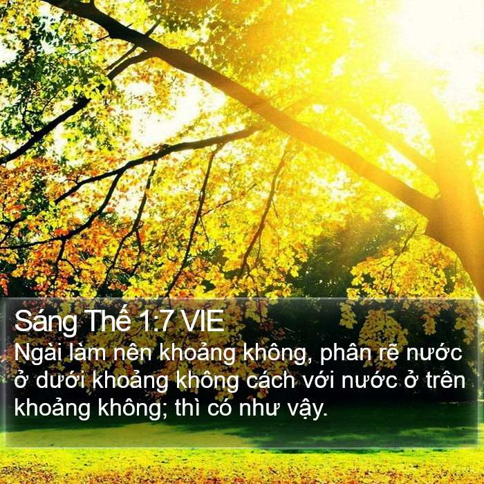 Sáng Thế 1:7 VIE Bible Study