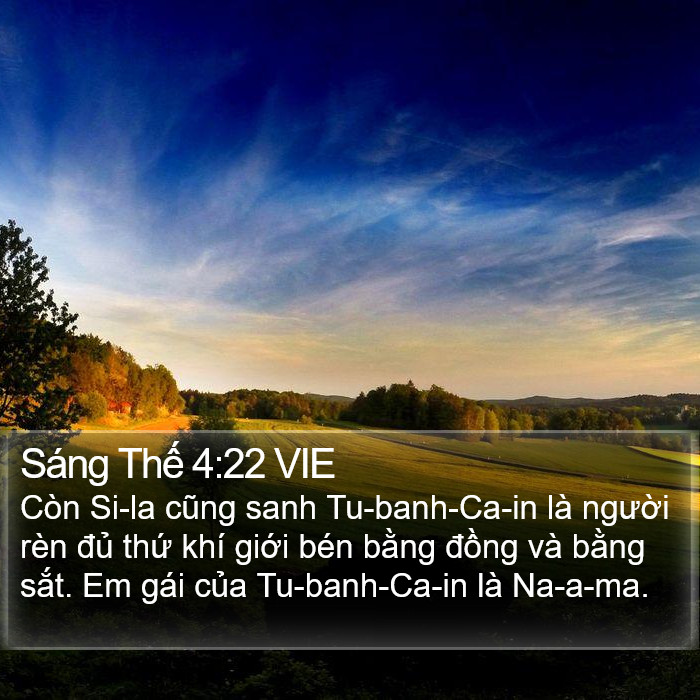 Sáng Thế 4:22 VIE Bible Study