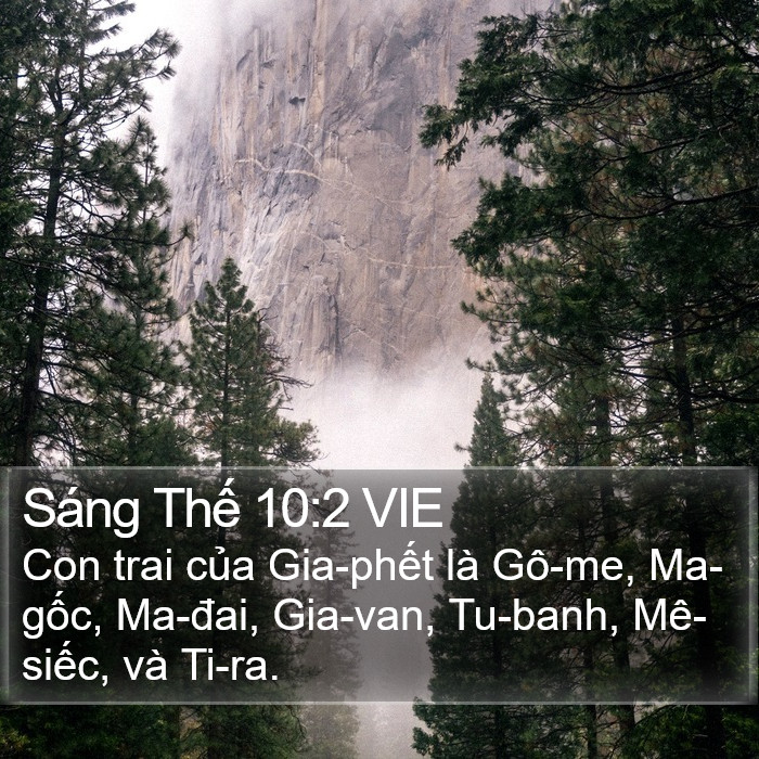 Sáng Thế 10:2 VIE Bible Study
