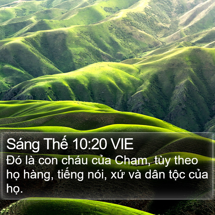 Sáng Thế 10:20 VIE Bible Study
