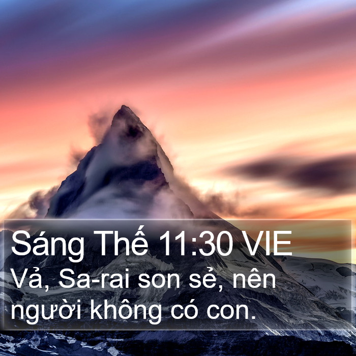 Sáng Thế 11:30 VIE Bible Study