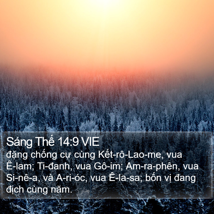 Sáng Thế 14:9 VIE Bible Study