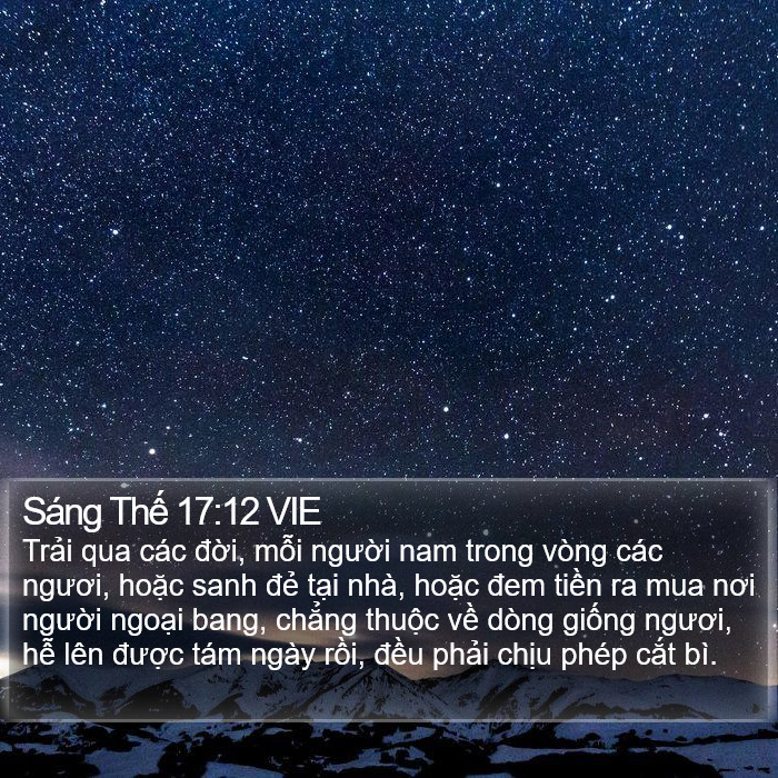 Sáng Thế 17:12 VIE Bible Study