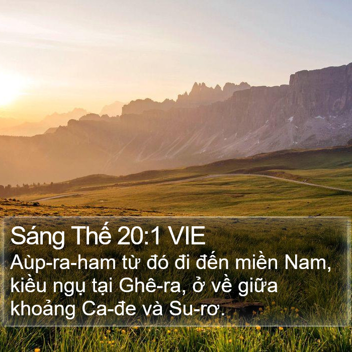 Sáng Thế 20:1 VIE Bible Study