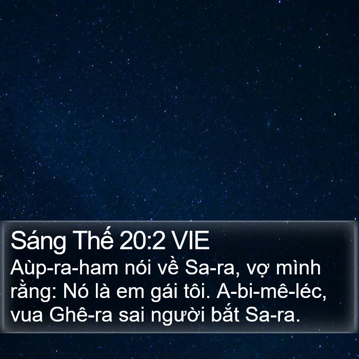 Sáng Thế 20:2 VIE Bible Study