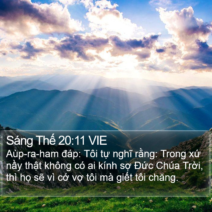 Sáng Thế 20:11 VIE Bible Study