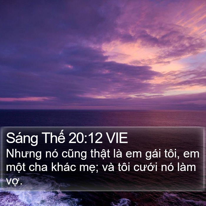 Sáng Thế 20:12 VIE Bible Study