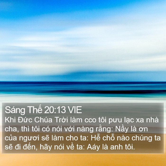 Sáng Thế 20:13 VIE Bible Study