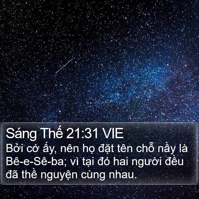 Sáng Thế 21:31 VIE Bible Study