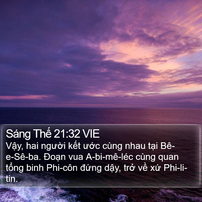 Sáng Thế 21:32 VIE Bible Study