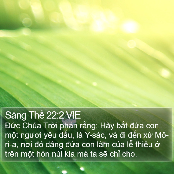 Sáng Thế 22:2 VIE Bible Study