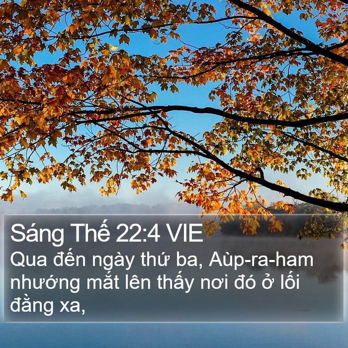 Sáng Thế 22:4 VIE Bible Study