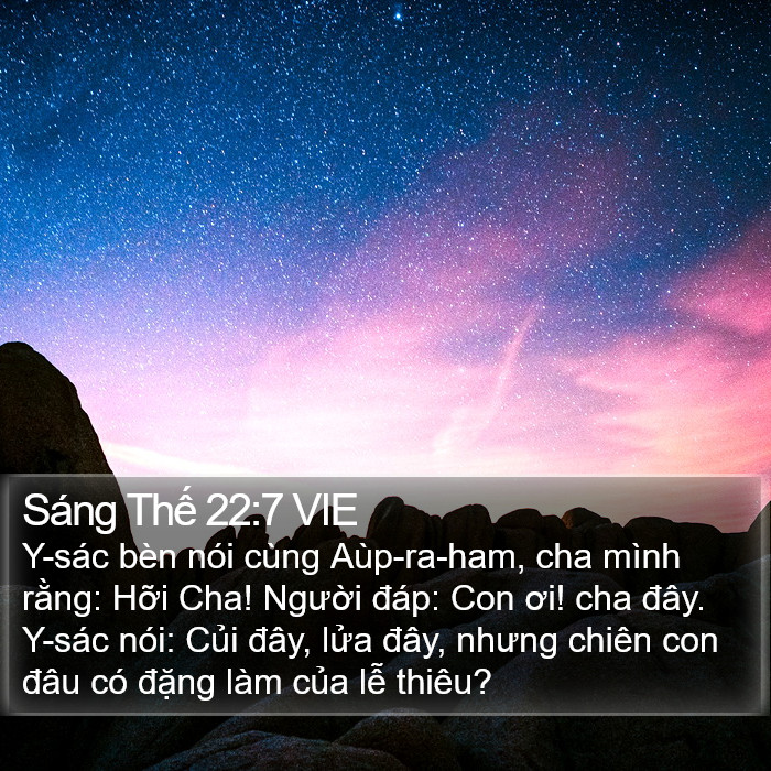 Sáng Thế 22:7 VIE Bible Study