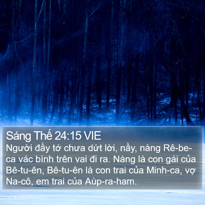 Sáng Thế 24:15 VIE Bible Study
