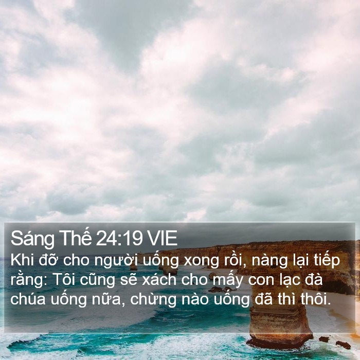 Sáng Thế 24:19 VIE Bible Study