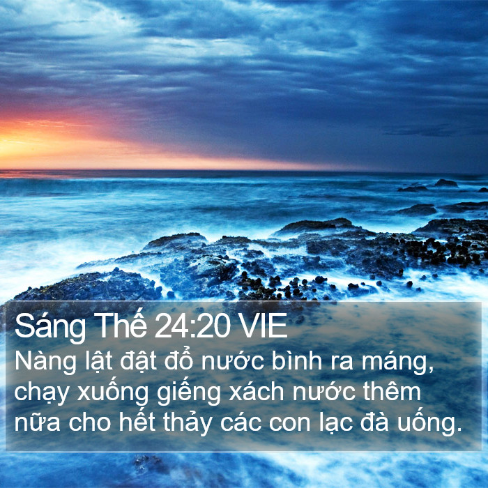 Sáng Thế 24:20 VIE Bible Study