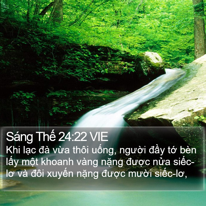 Sáng Thế 24:22 VIE Bible Study
