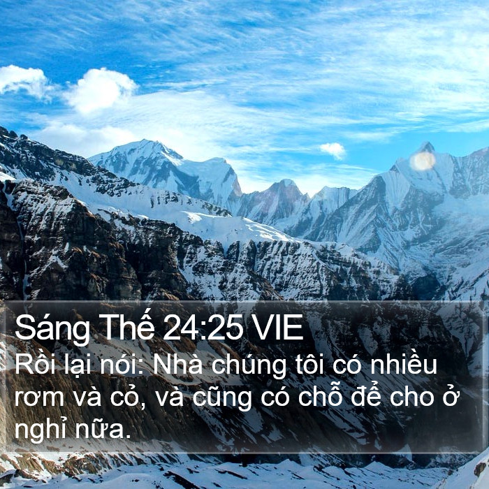 Sáng Thế 24:25 VIE Bible Study