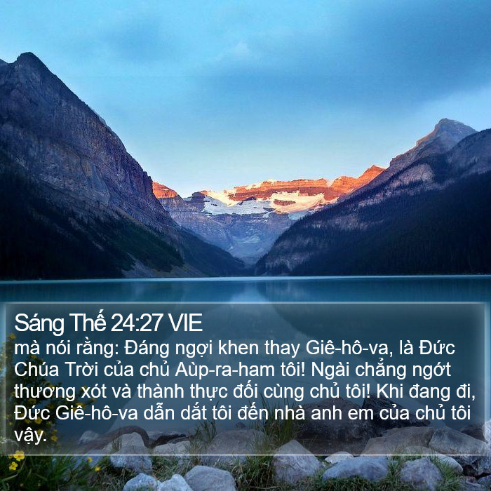 Sáng Thế 24:27 VIE Bible Study