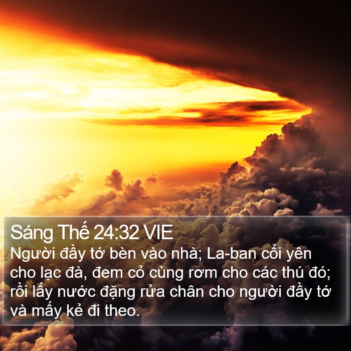Sáng Thế 24:32 VIE Bible Study
