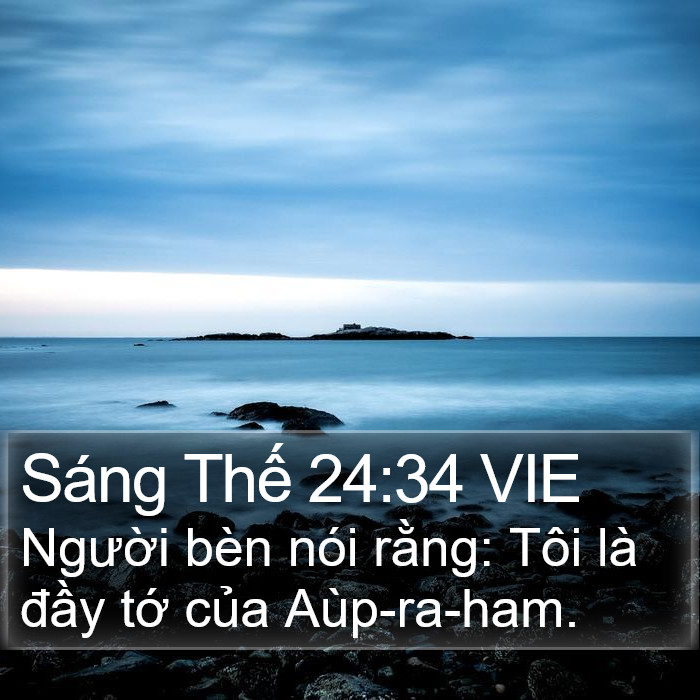 Sáng Thế 24:34 VIE Bible Study