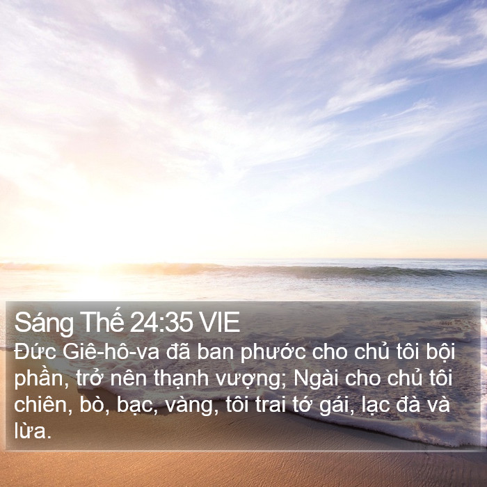 Sáng Thế 24:35 VIE Bible Study