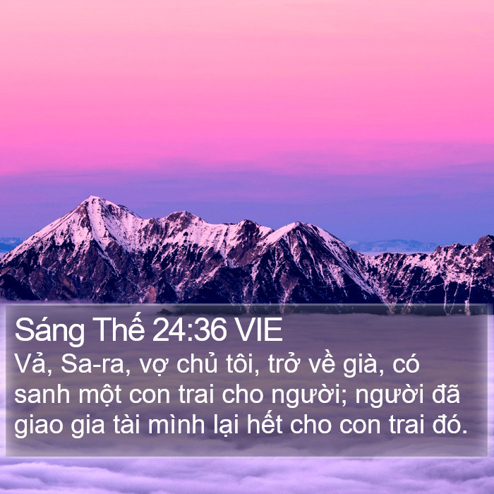 Sáng Thế 24:36 VIE Bible Study