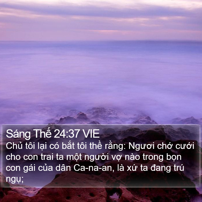 Sáng Thế 24:37 VIE Bible Study