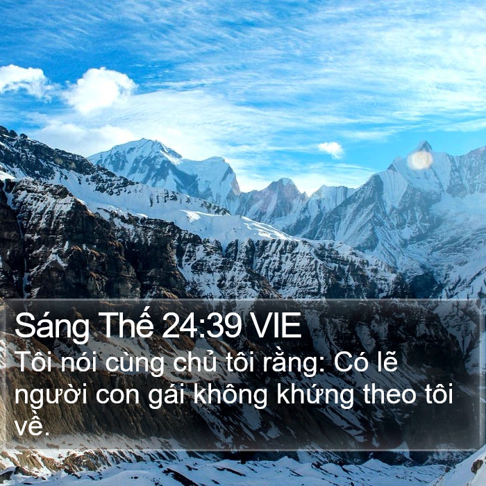 Sáng Thế 24:39 VIE Bible Study