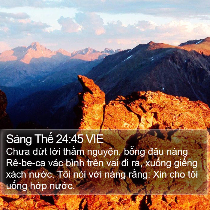 Sáng Thế 24:45 VIE Bible Study
