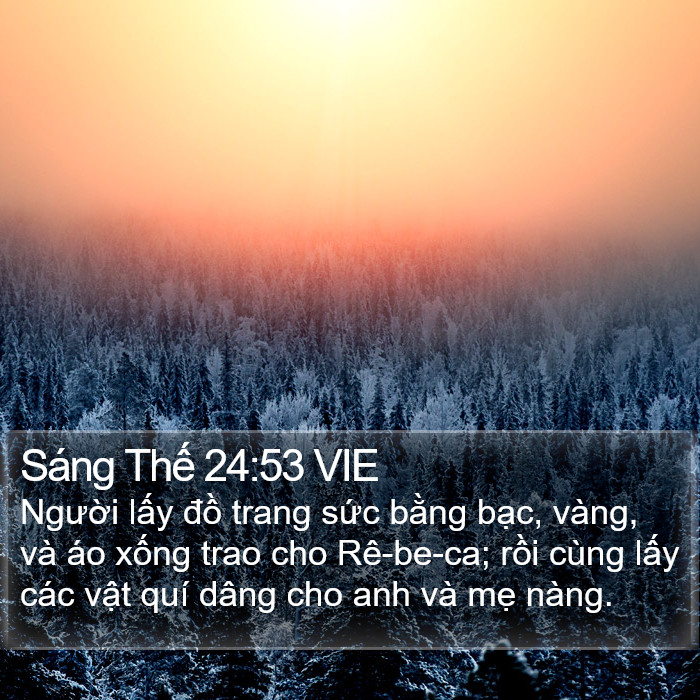 Sáng Thế 24:53 VIE Bible Study