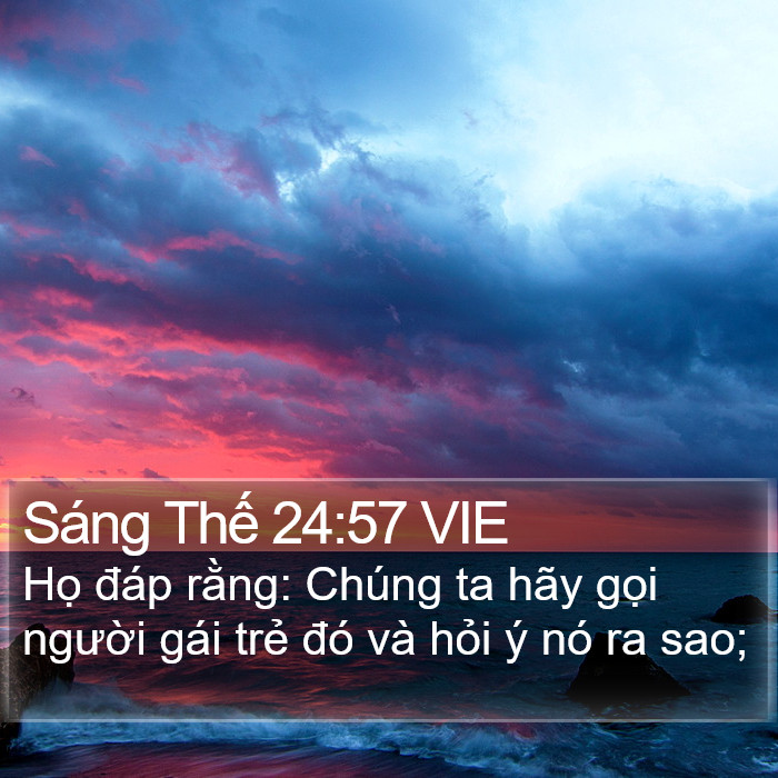 Sáng Thế 24:57 VIE Bible Study