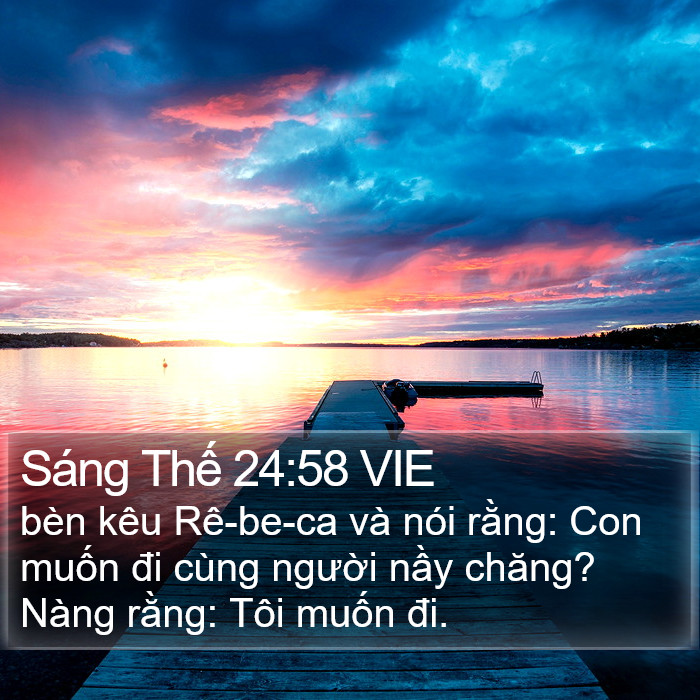 Sáng Thế 24:58 VIE Bible Study
