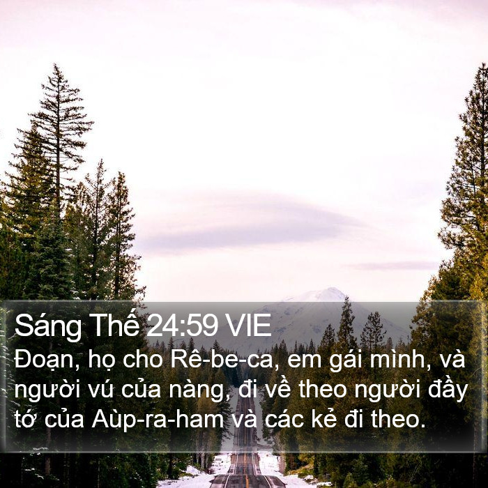 Sáng Thế 24:59 VIE Bible Study