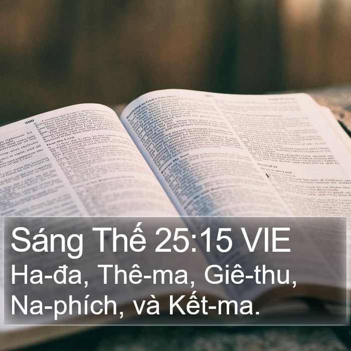 Sáng Thế 25:15 VIE Bible Study