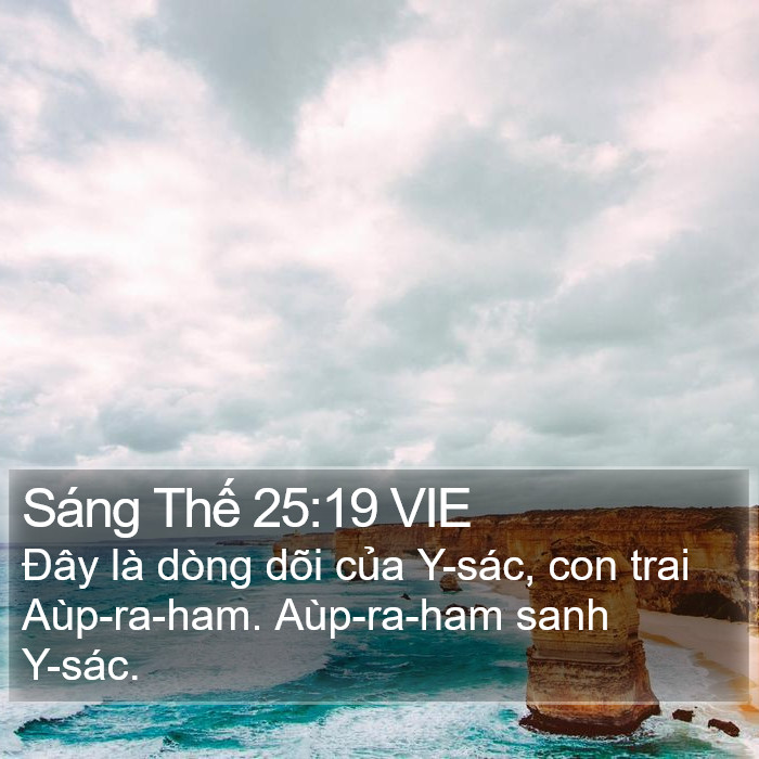 Sáng Thế 25:19 VIE Bible Study