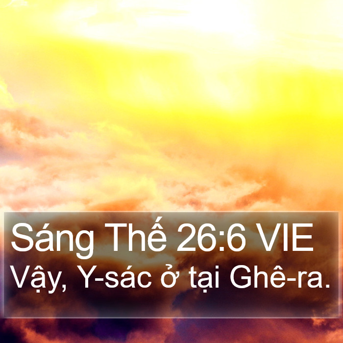Sáng Thế 26:6 VIE Bible Study