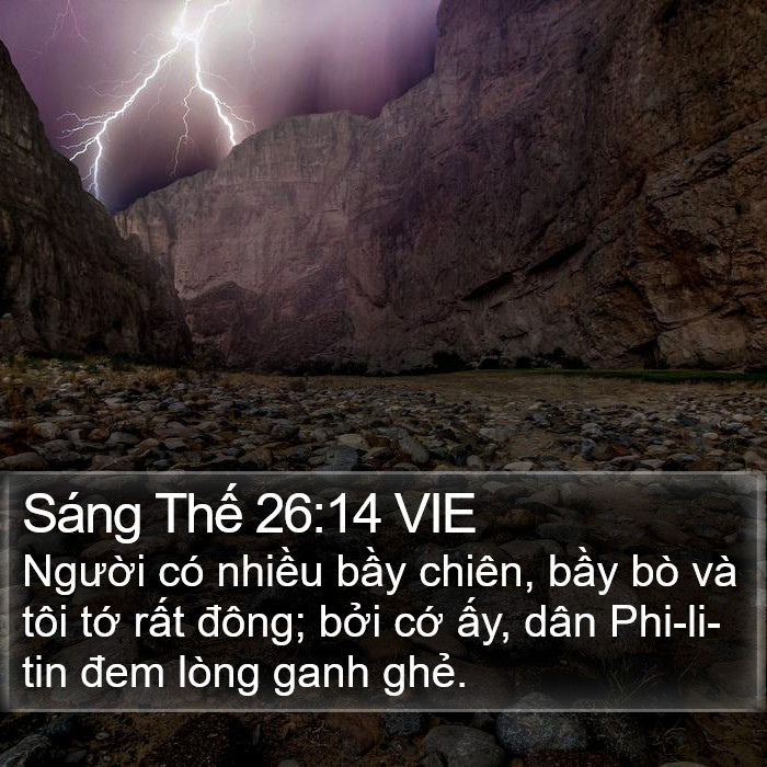 Sáng Thế 26:14 VIE Bible Study