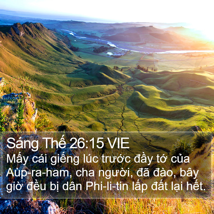 Sáng Thế 26:15 VIE Bible Study