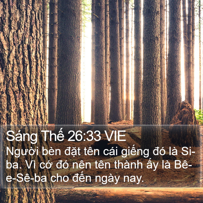 Sáng Thế 26:33 VIE Bible Study