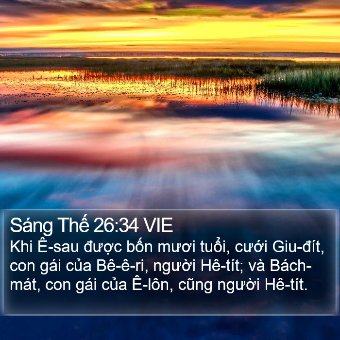 Sáng Thế 26:34 VIE Bible Study