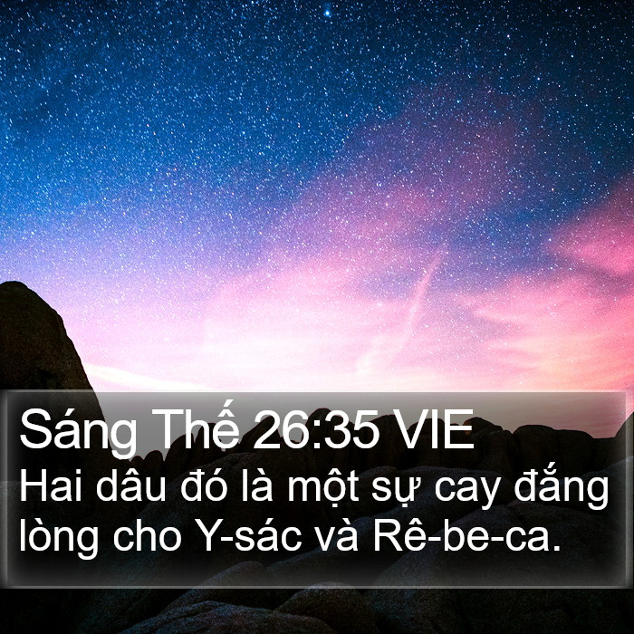 Sáng Thế 26:35 VIE Bible Study