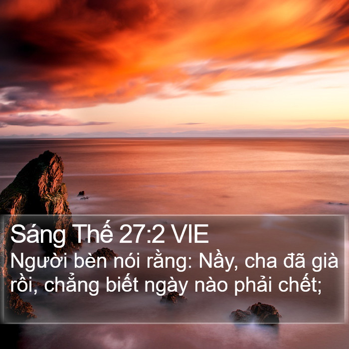 Sáng Thế 27:2 VIE Bible Study