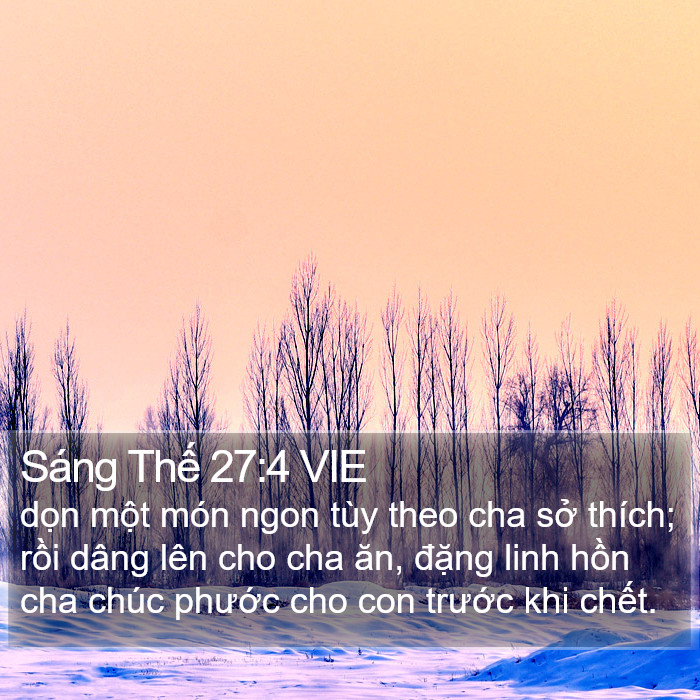 Sáng Thế 27:4 VIE Bible Study