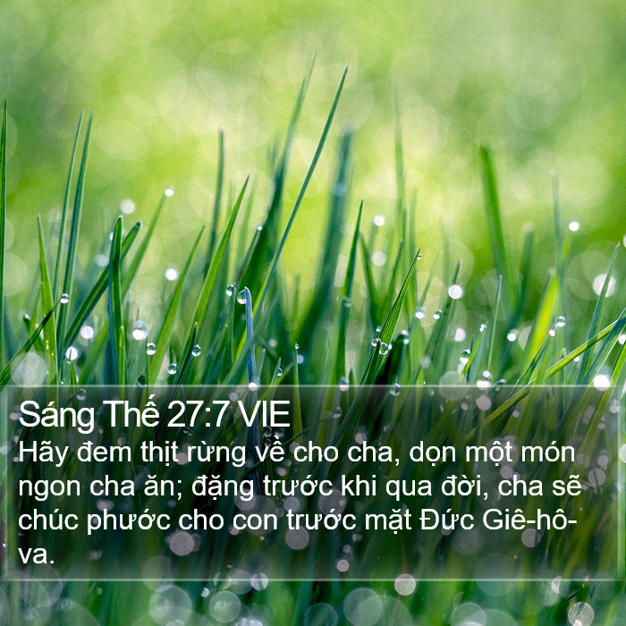 Sáng Thế 27:7 VIE Bible Study