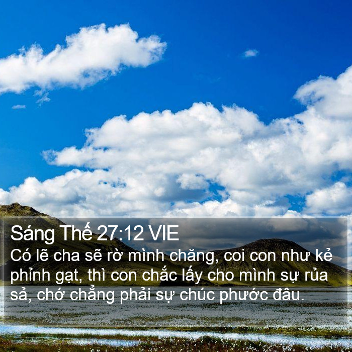 Sáng Thế 27:12 VIE Bible Study