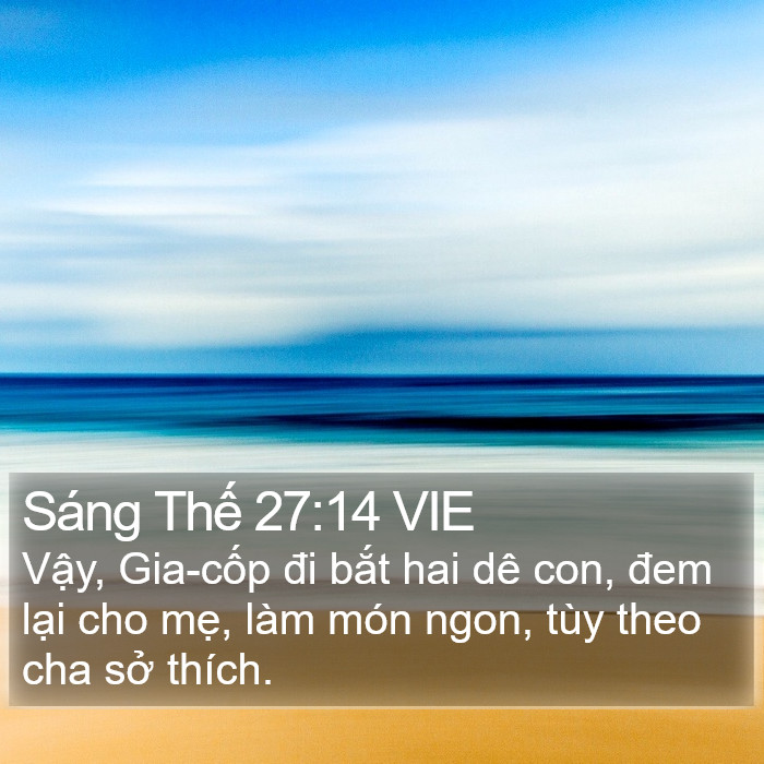 Sáng Thế 27:14 VIE Bible Study