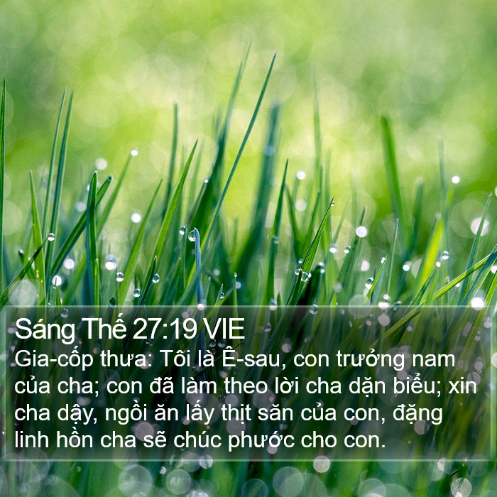 Sáng Thế 27:19 VIE Bible Study