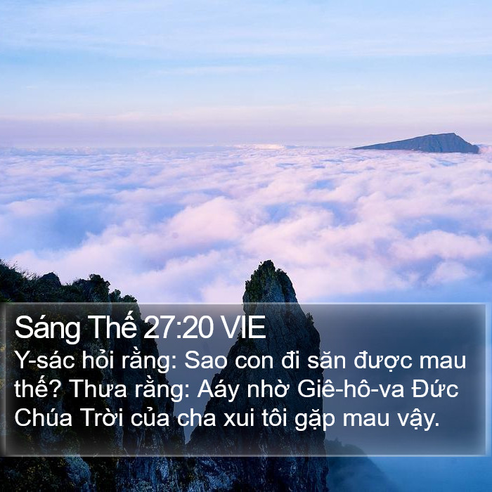 Sáng Thế 27:20 VIE Bible Study