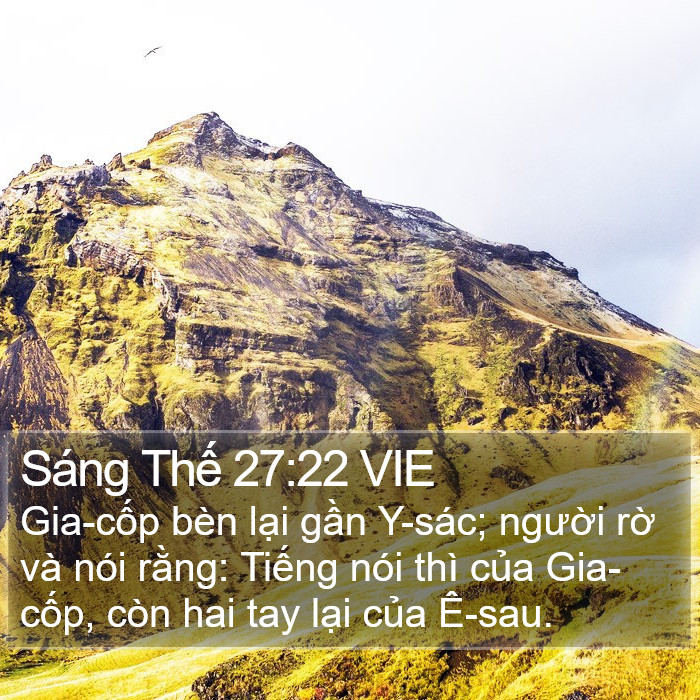 Sáng Thế 27:22 VIE Bible Study